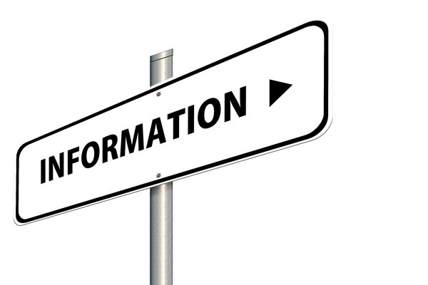 Wegweiser mit dem Wort "Information"