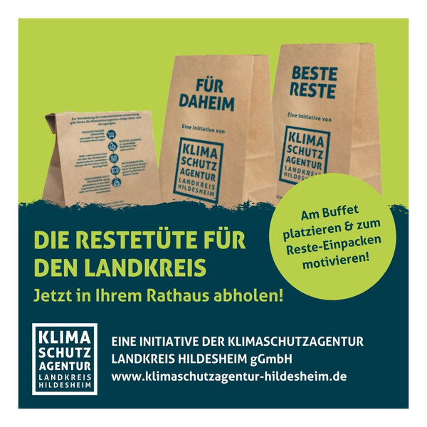 Werbeplakat für die Restetüte 