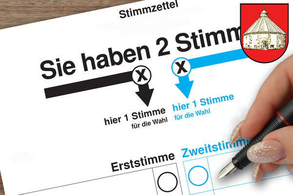 Wahlzettel mit dem Gemeindewappen von Söhlde
