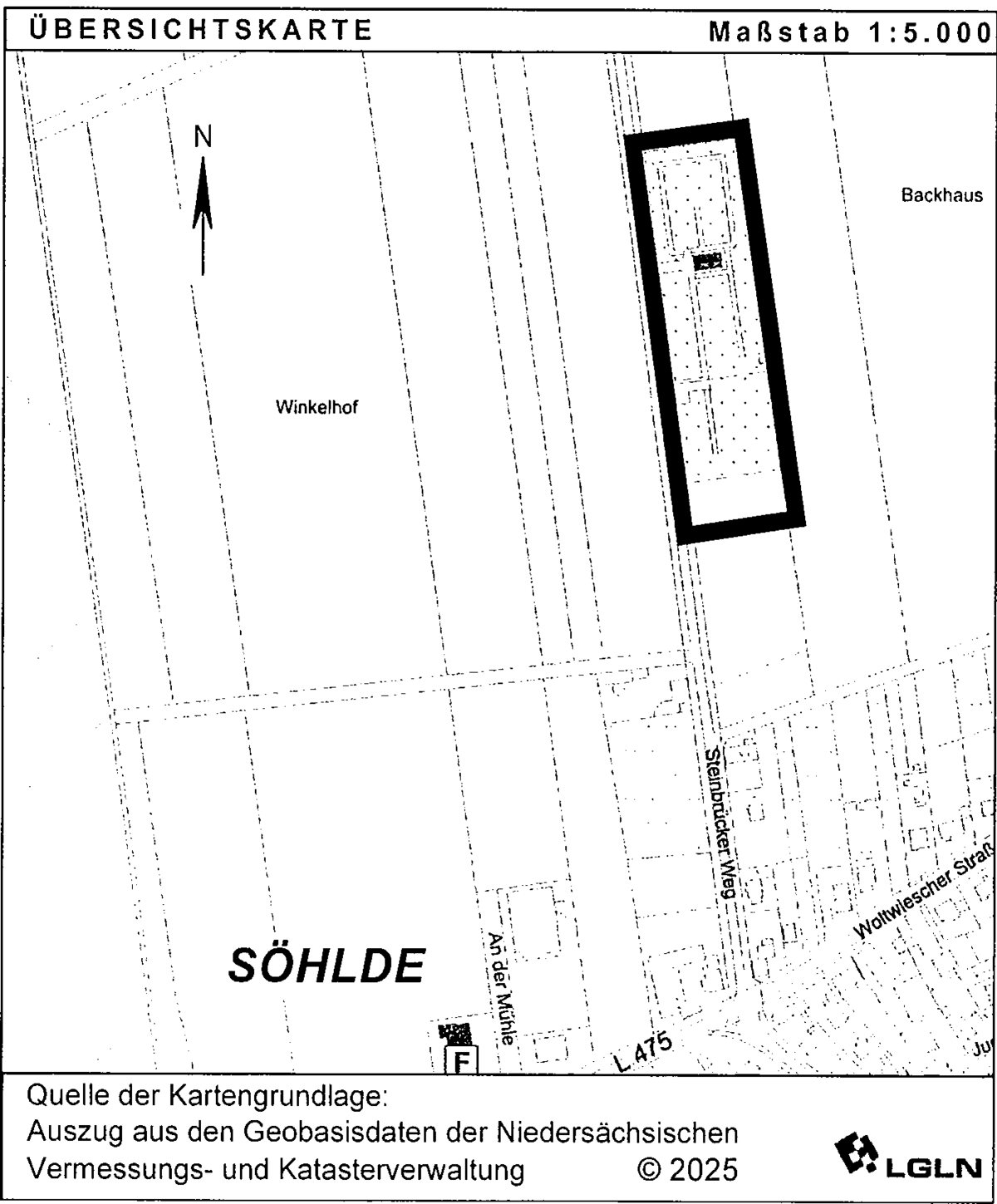 Karte Bebauungsplan Nr. 17 -Friedhof Söhlde-