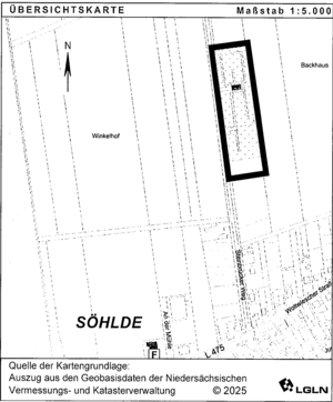 Bild vergr&ouml;&szlig;ern: Karte Bebauungsplan Nr. 17 -Friedhof Söhlde-